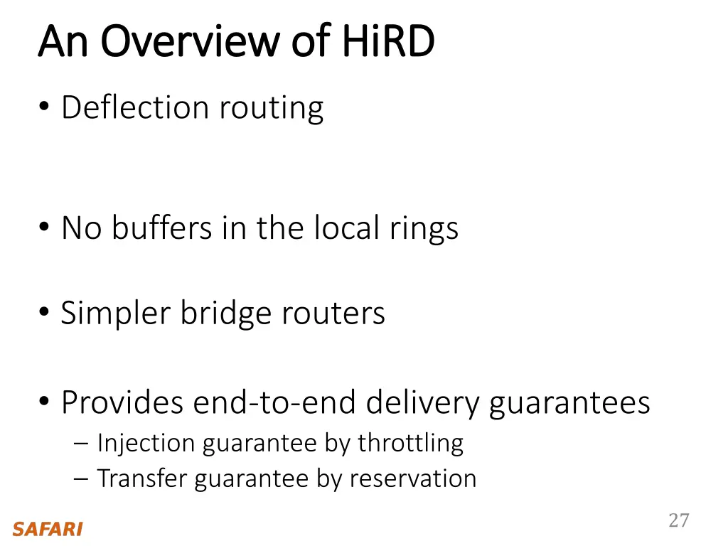 an overview of an overview of hird deflection