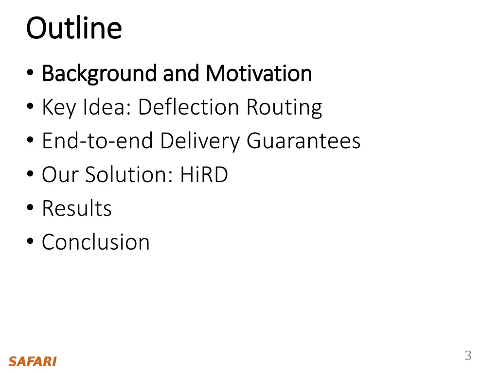 outline outline background and motivation