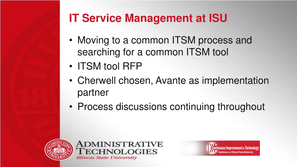it service management at isu 1
