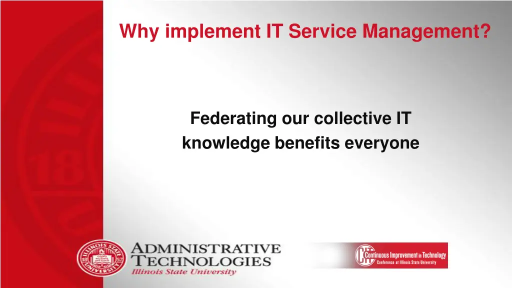 why implement it service management 4