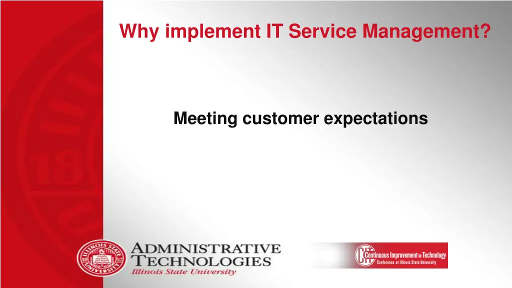 why implement it service management 5