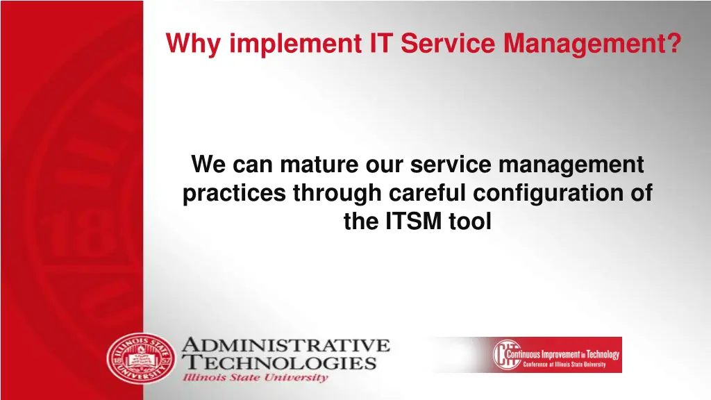 why implement it service management
