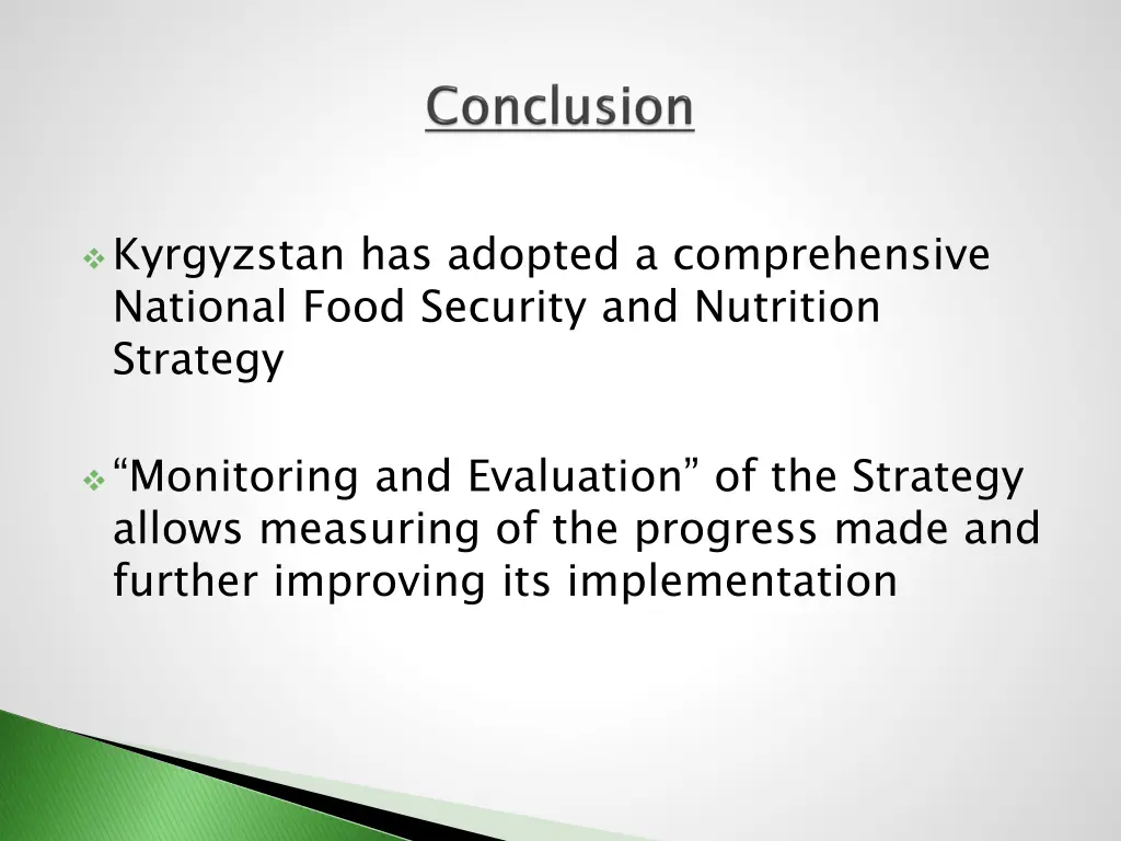 kyrgyzstan has adopted a comprehensive national