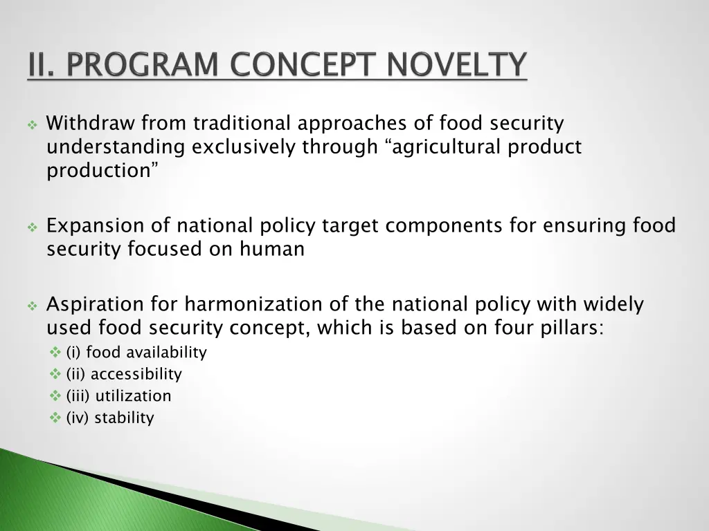 withdraw from traditional approaches of food