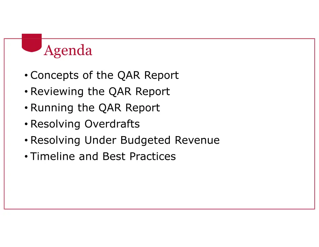 agenda