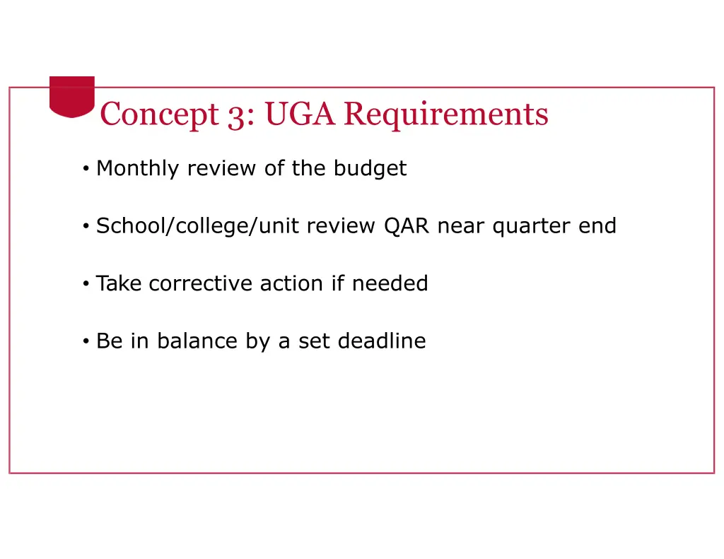 concept 3 uga requirements