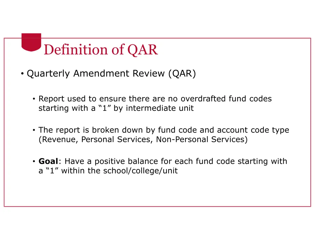 definition of qar