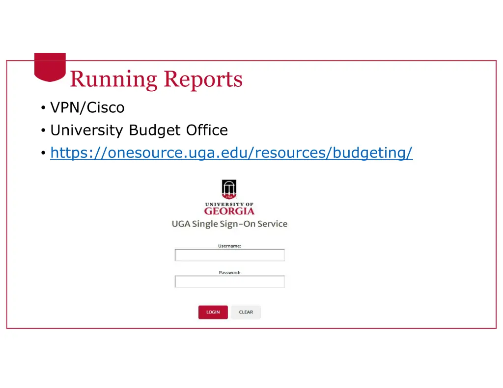 running reports vpn cisco university budget
