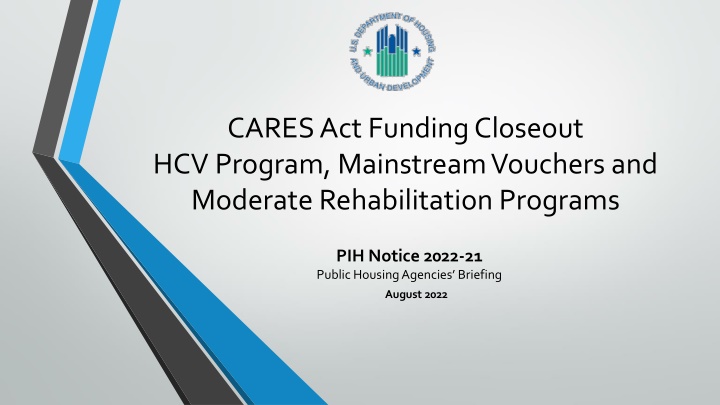 cares act funding closeout hcv program mainstream