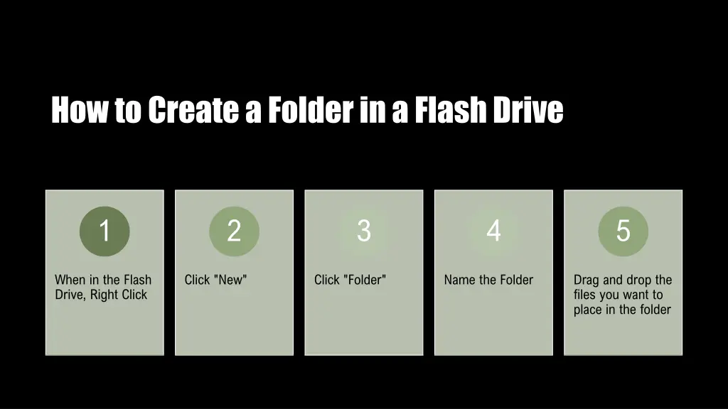 how to create a folder in a flash drive