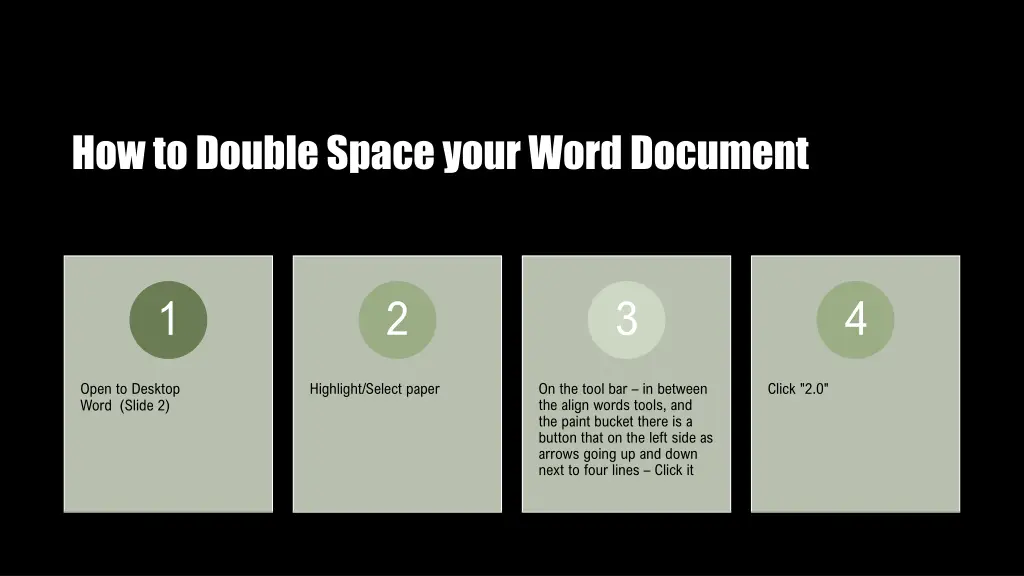how to double space your word document