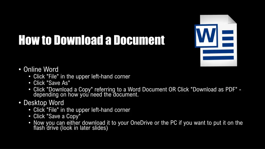 how to download a document