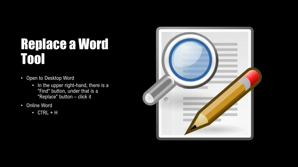 replace a word tool