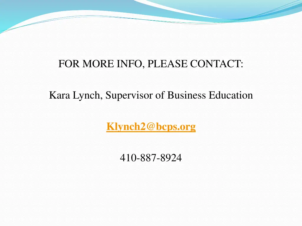 for more info please contact