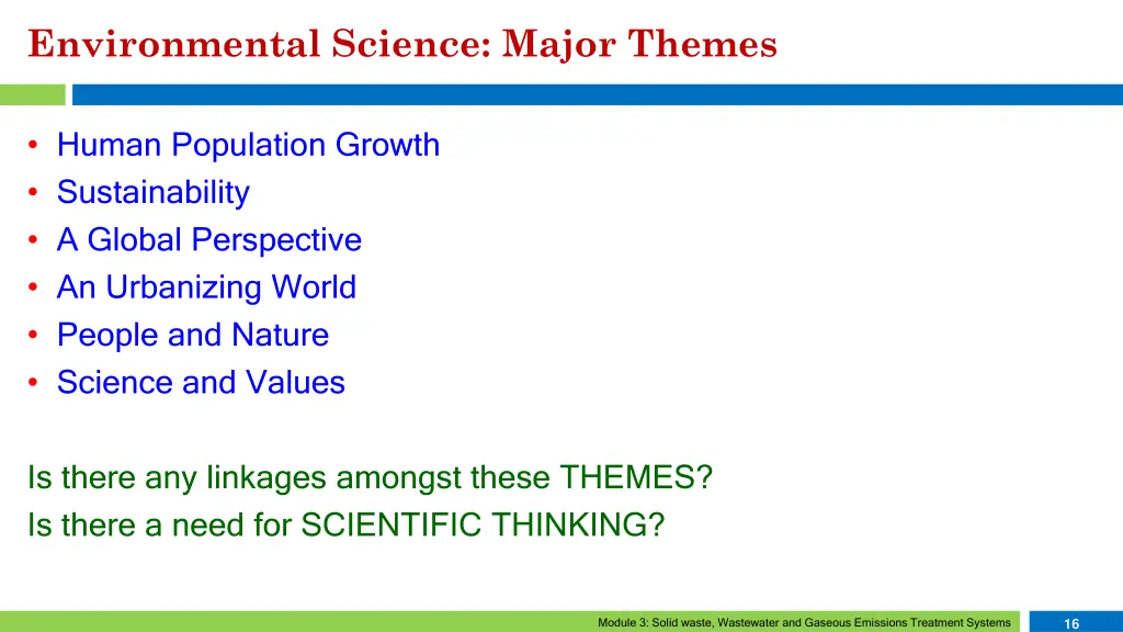 environmental science major themes 7