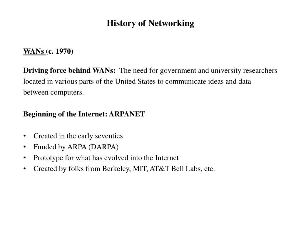 history of networking