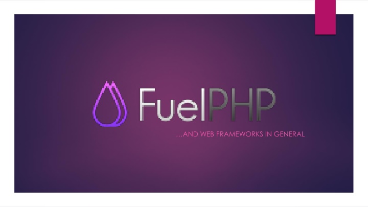 and web frameworks in general