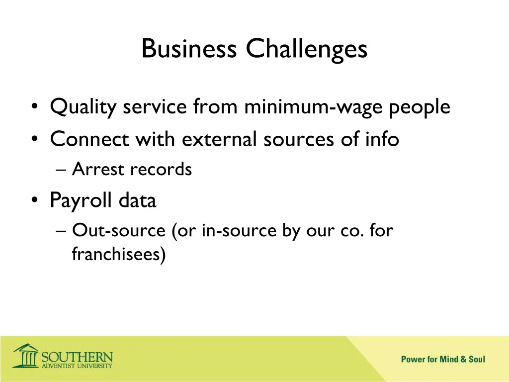 business challenges