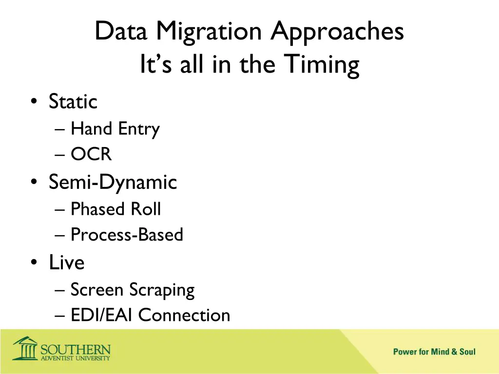 data migration approaches it s all in the timing