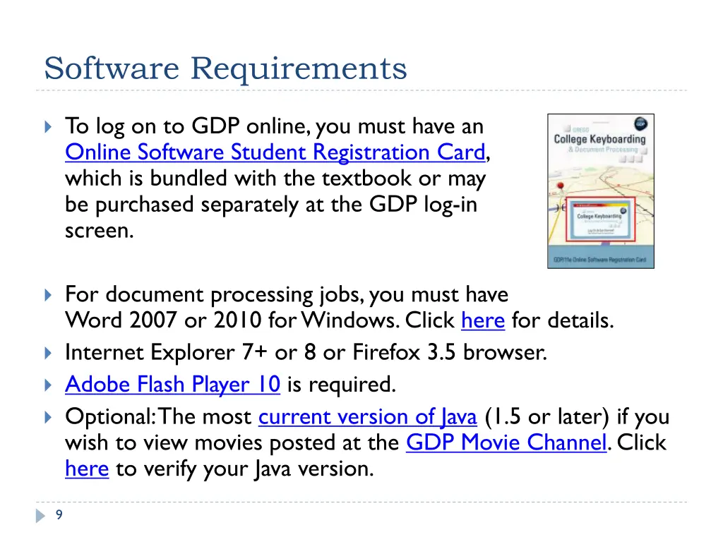 software requirements