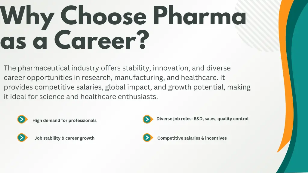 why choose pharma as a career