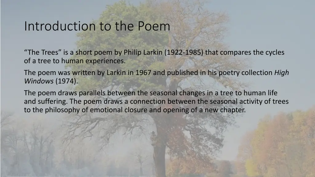 introduction to the poem