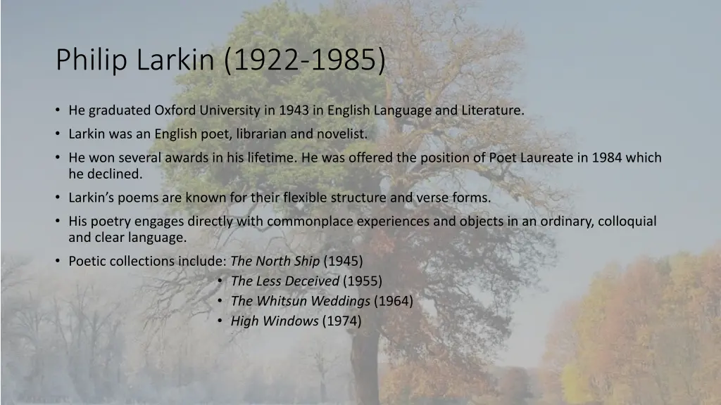 philip larkin 1922 1985