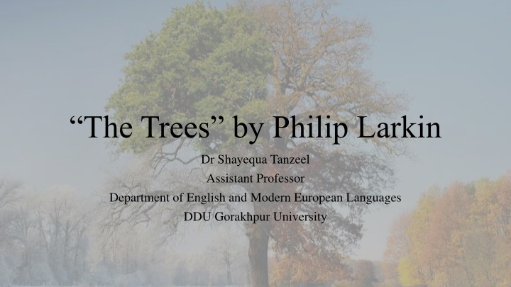 the trees by philip larkin