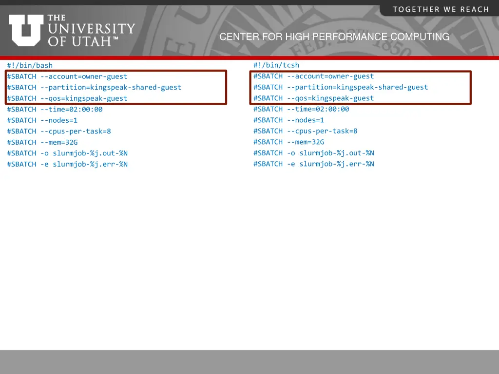 center for high performance computing 11