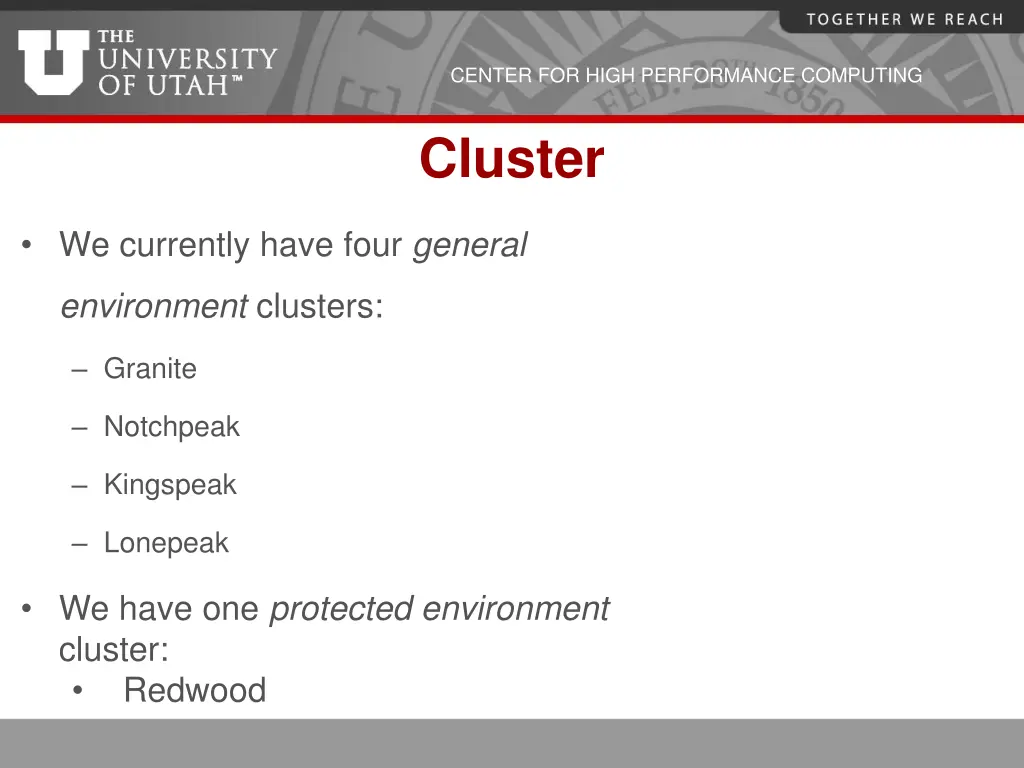 center for high performance computing 15