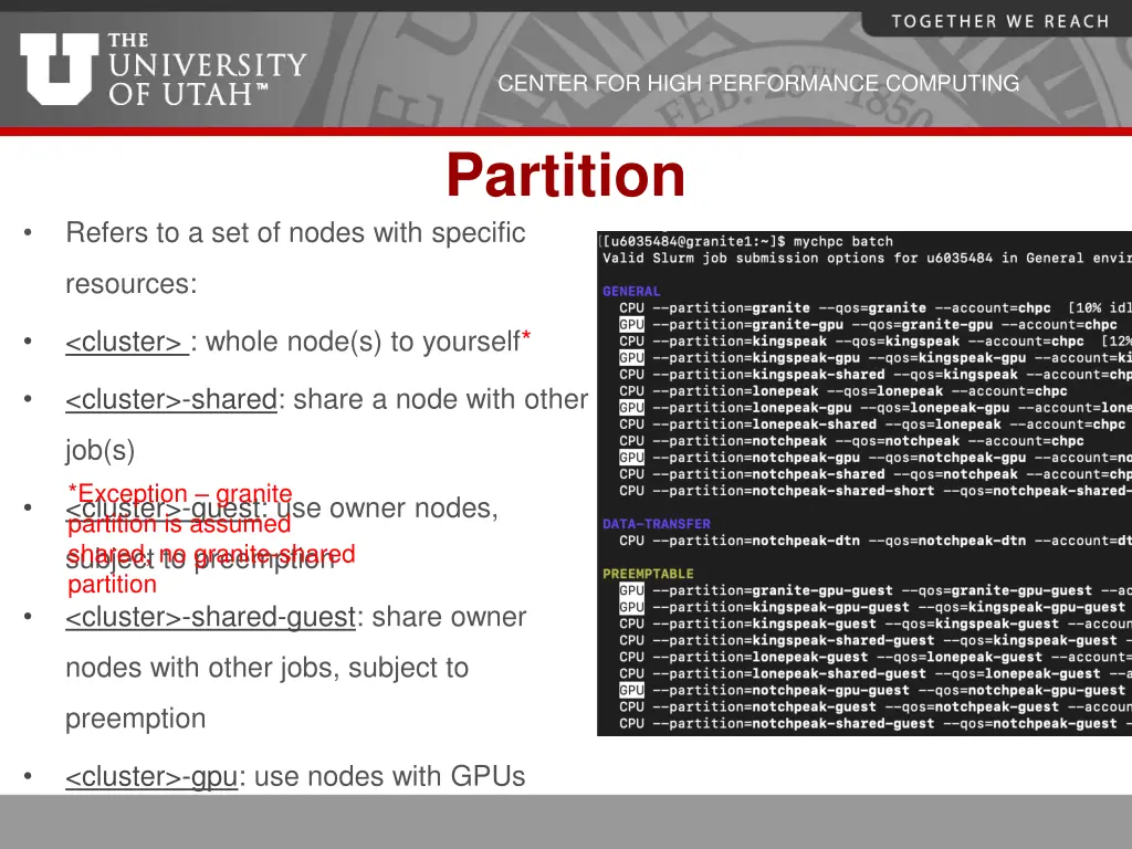 center for high performance computing 17