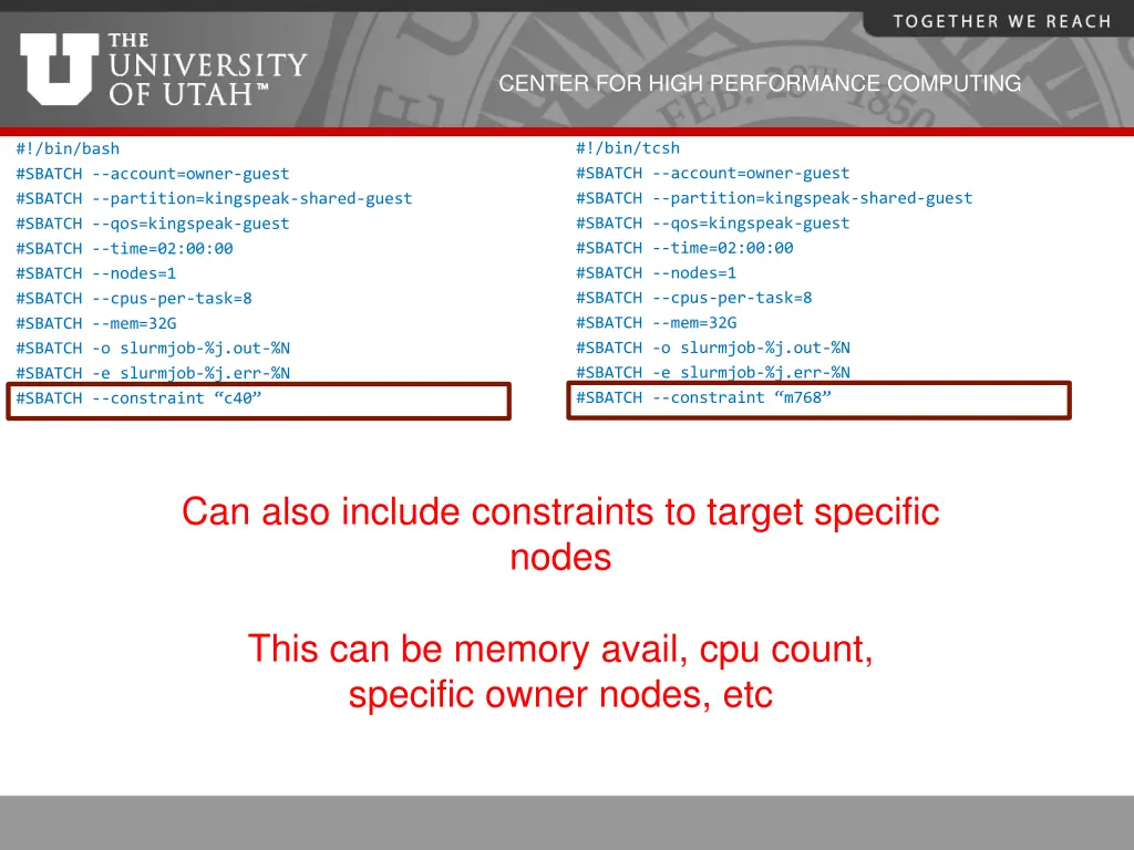 center for high performance computing 28