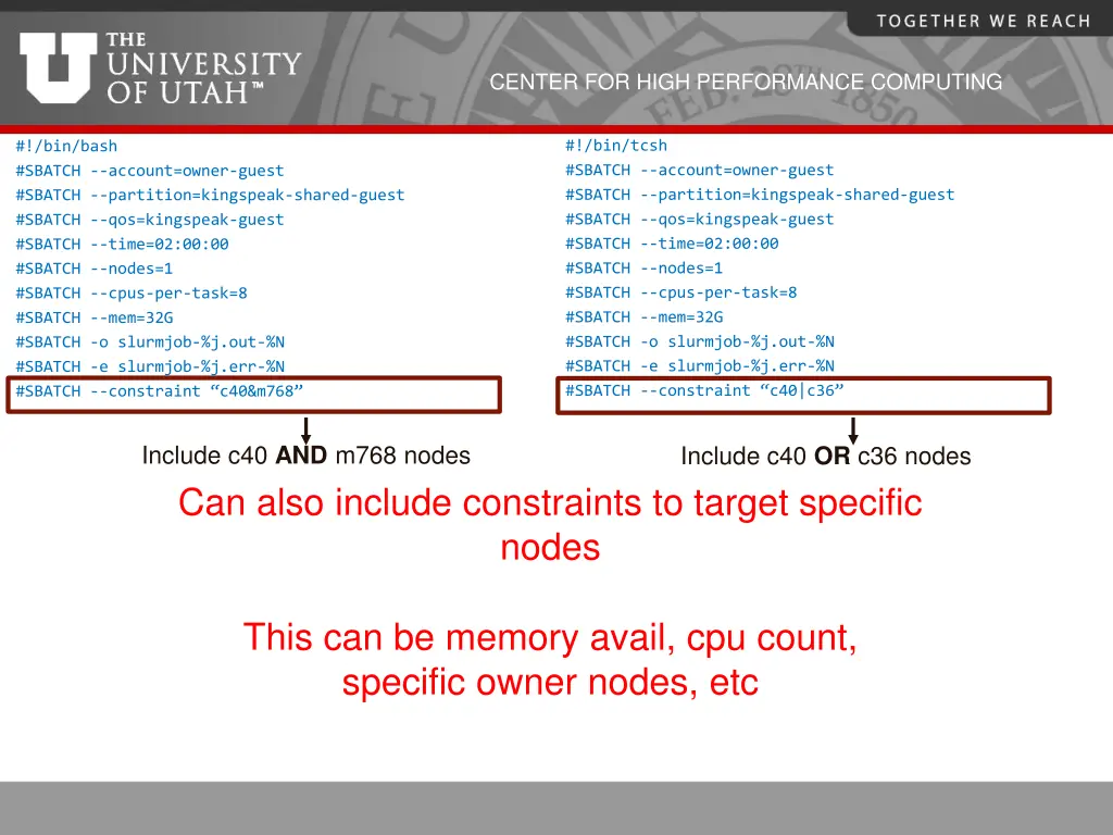 center for high performance computing 29