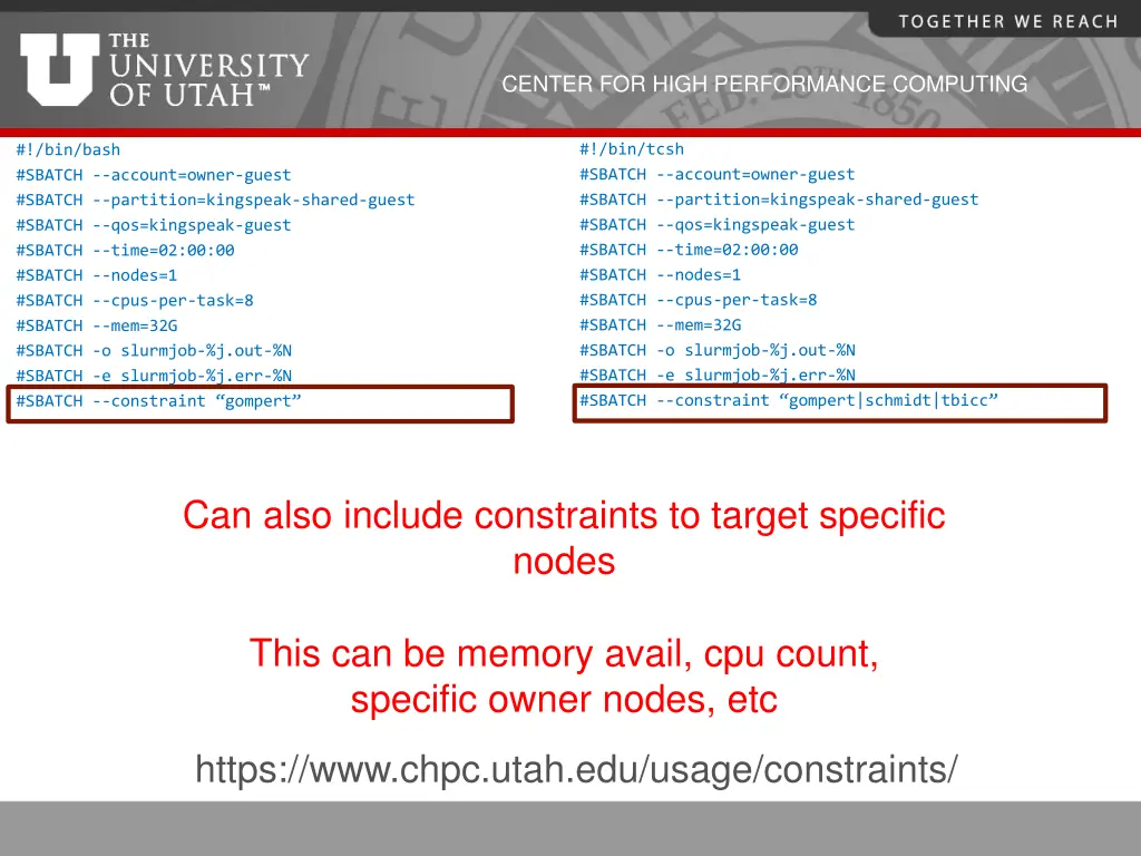 center for high performance computing 30