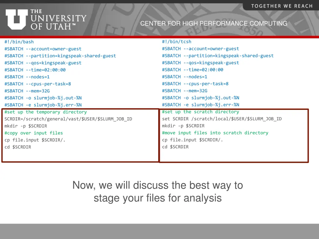 center for high performance computing 32