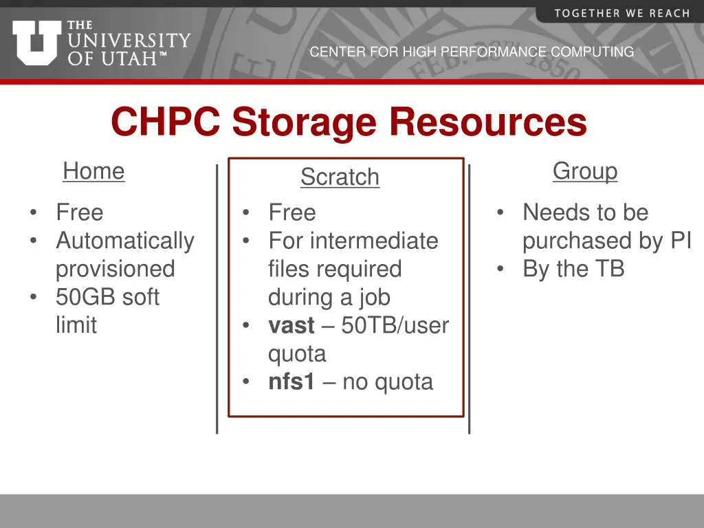 center for high performance computing 34