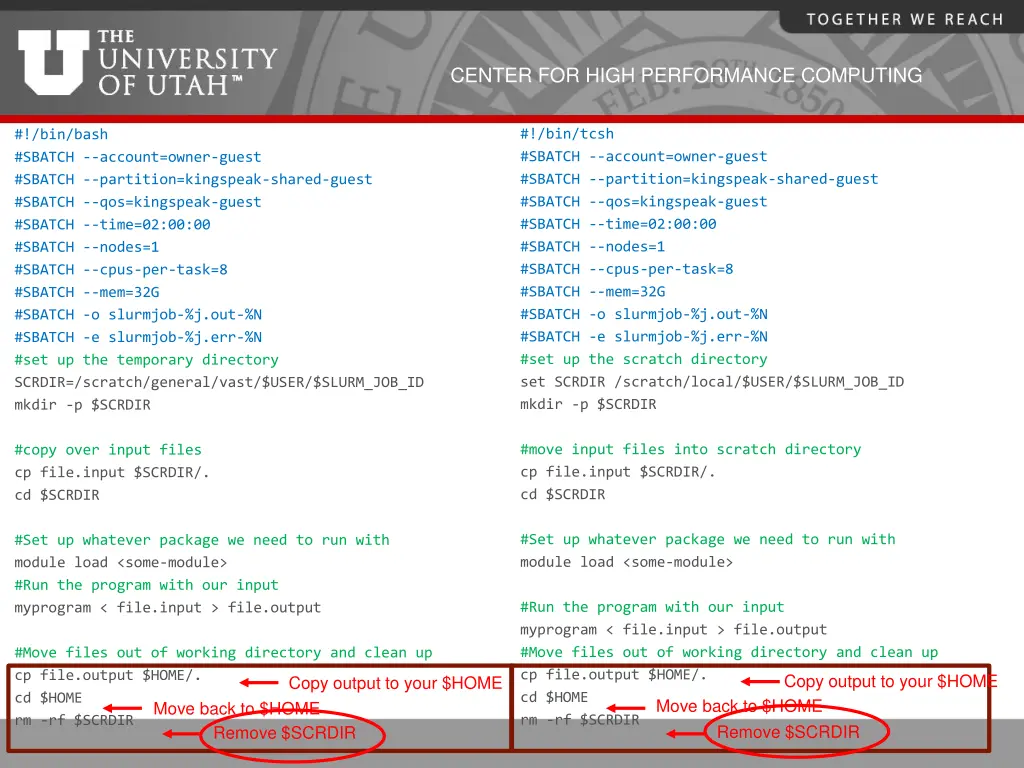 center for high performance computing 41