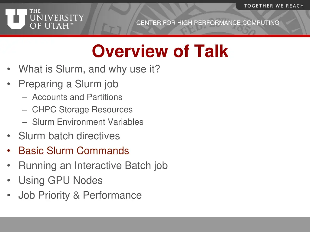 center for high performance computing 43