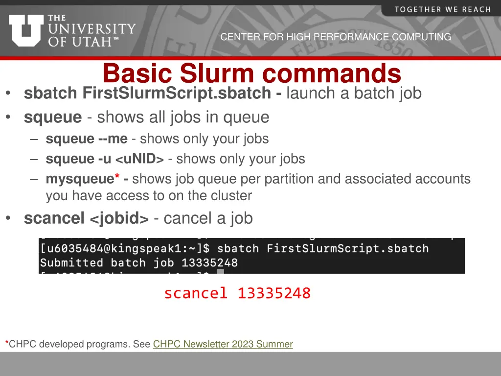 center for high performance computing 46