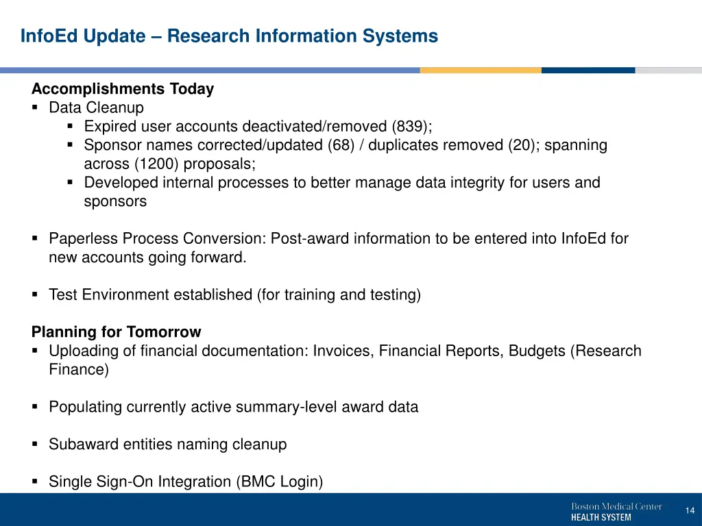 infoed update research information systems