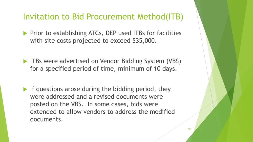 invitation to bid procurement method itb