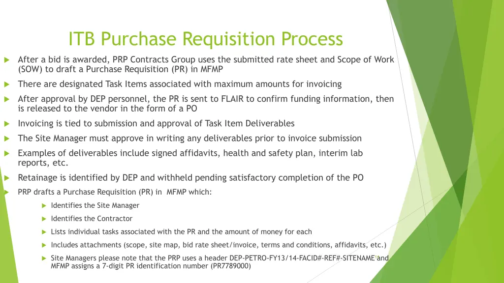 itb purchase requisition process