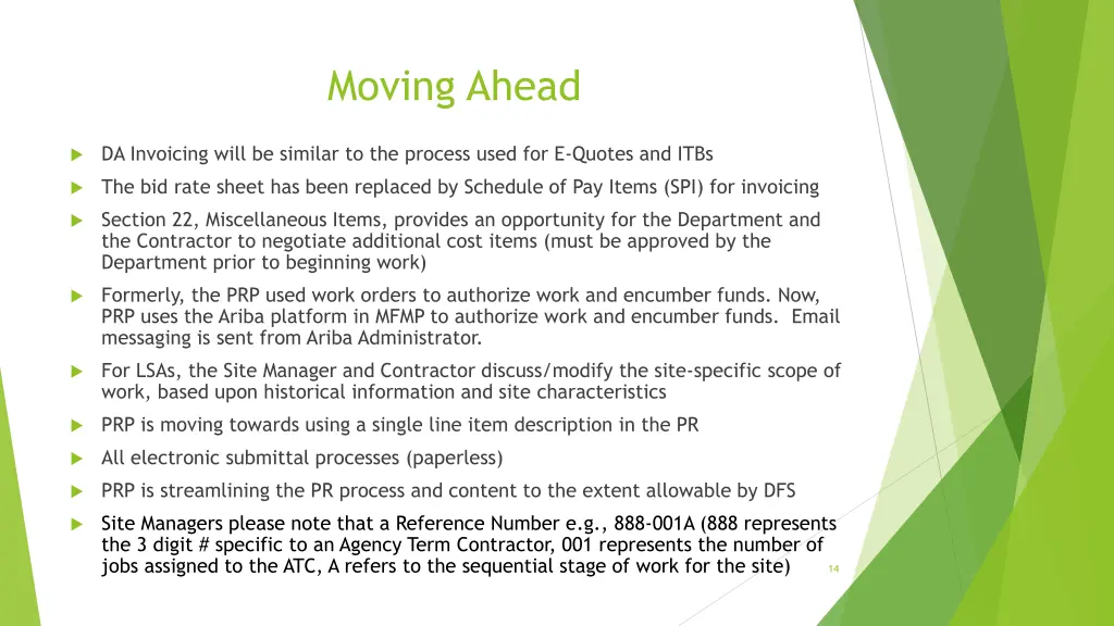 moving ahead