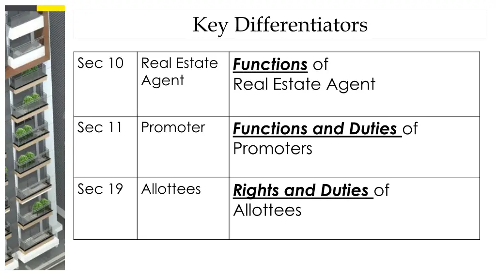 key differentiators