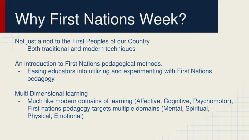 why first nations week