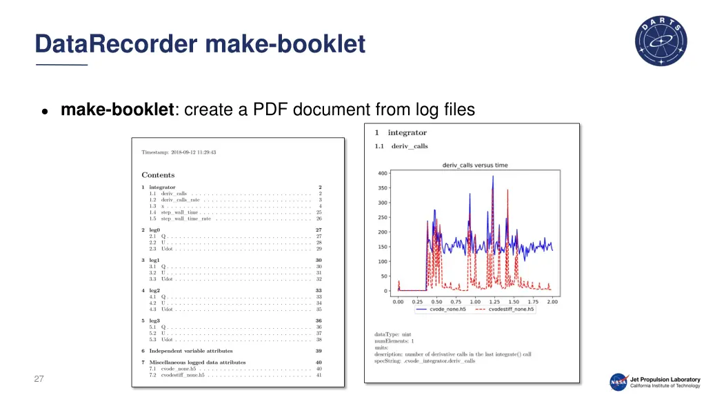 datarecorder make booklet