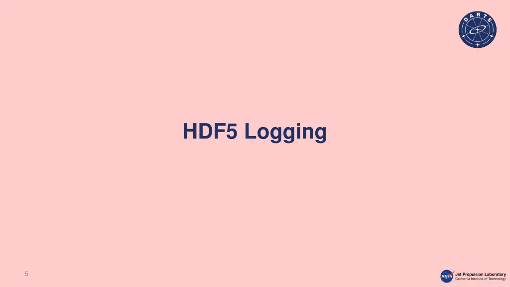 hdf5 logging