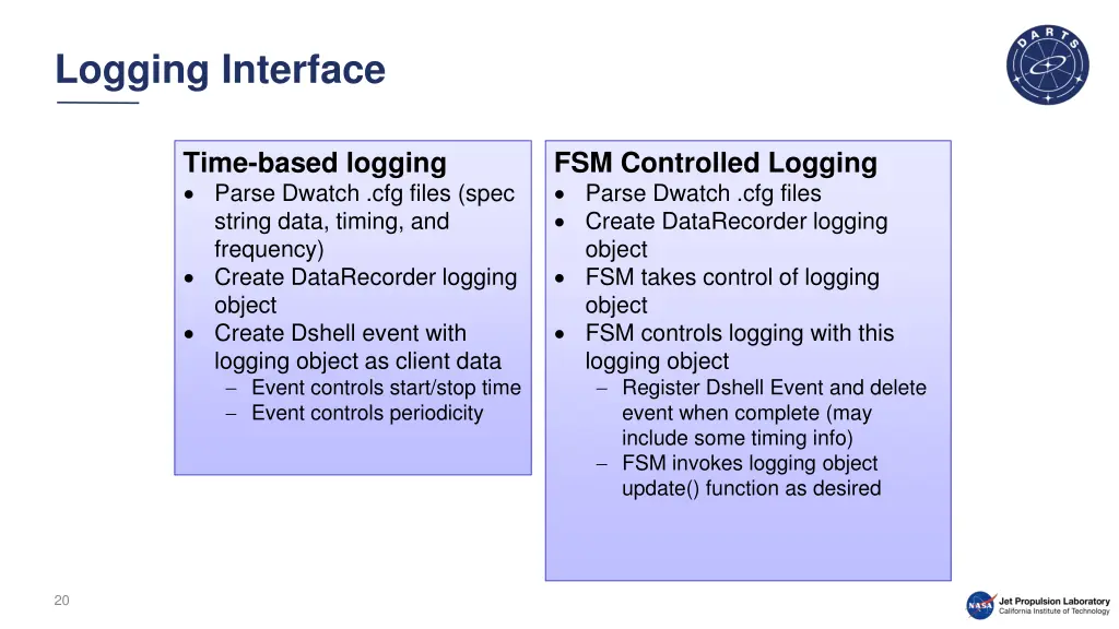 logging interface