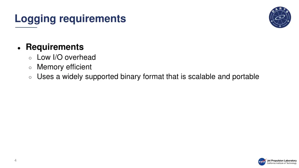 logging requirements