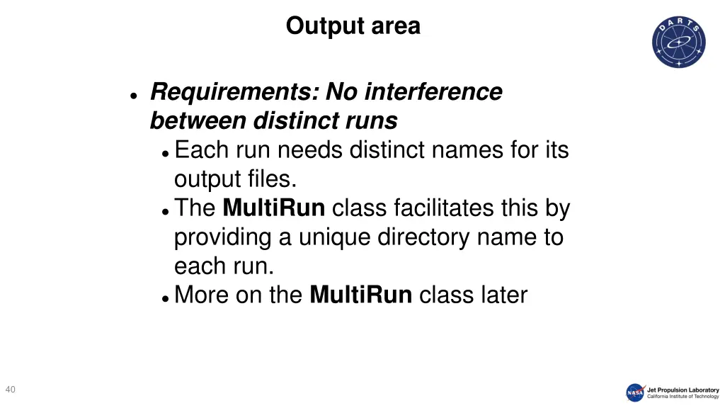 output area
